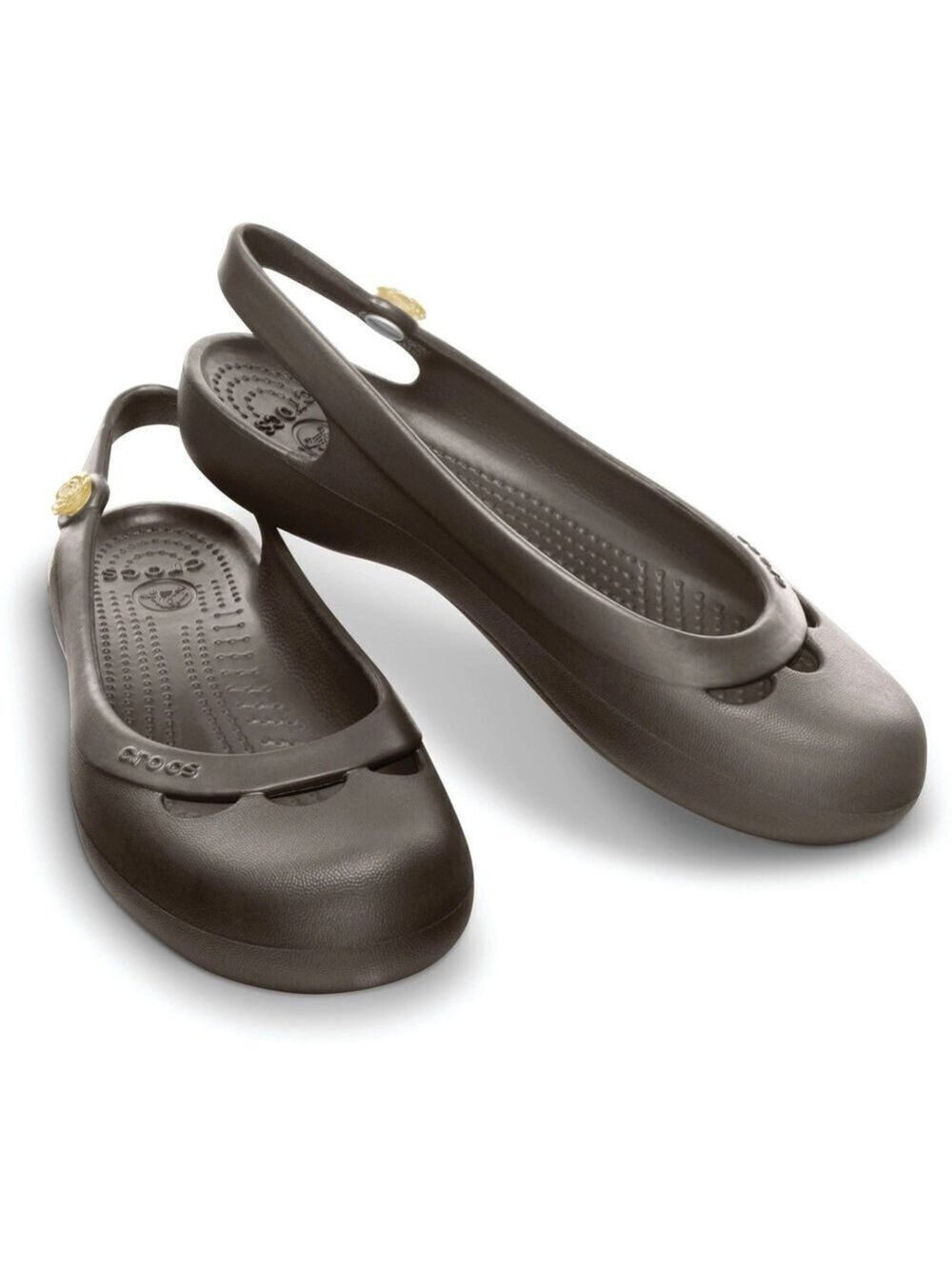 Crocs Womens Jayna Slingback Slip On Shoes Black